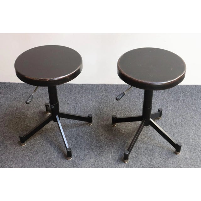 Pair of Vintage Adjustable Pose or Task Stools With Swivel Seats by Photogenic For Sale In New York - Image 6 of 18