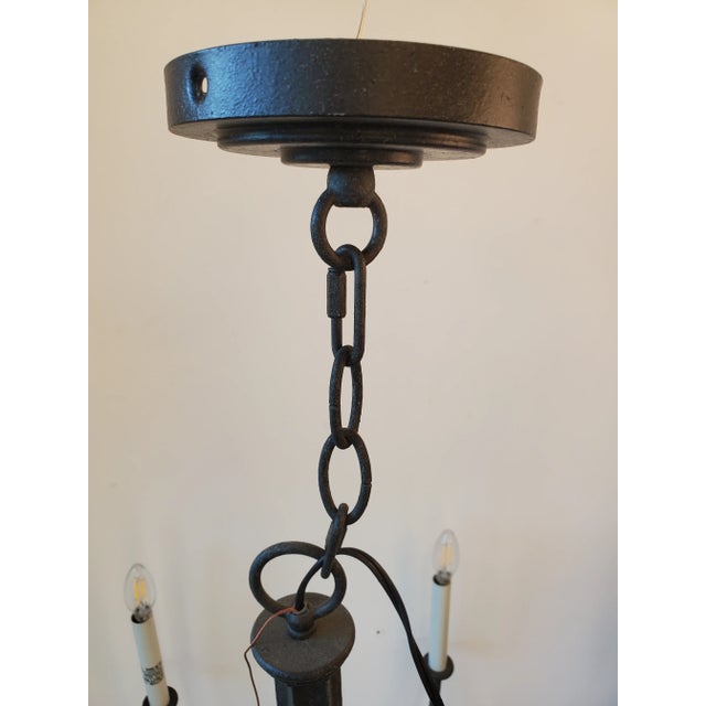 Visual Comfort Iron Chandelier For Sale - Image 9 of 10