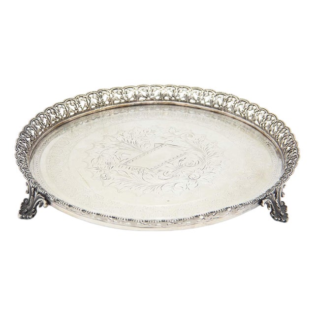 Circular Catchall in Silver For Sale