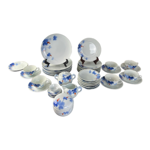 Vintage Hand Painted Japanese Porcelain Dinner Tea Service - 41pcs