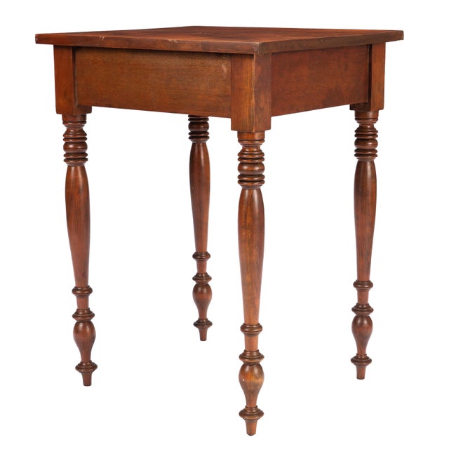 Upper Connecticut Valley Sheraton Curly Birch One-Drawer Stand, C. 1820 For Sale In Chicago - Image 6 of 17