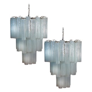Tronchi Chandeliers in the Style of Toni Zuccheri for Venini, Murano, Set of 2 For Sale