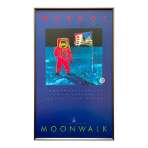 Andy Warhol Estate Vintage 1989 1st Edition Lithograph Print Framed Large Pop Art Poster " Moonwalk " 1987