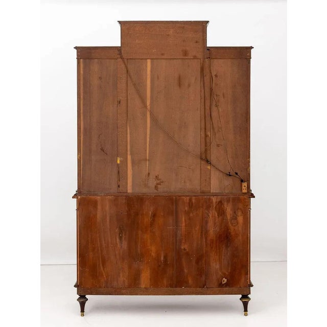 Exquisite French 19th C Louis XVI Style Ormolu Mahogany Bibliotheque Cabinet For Sale - Image 4 of 9