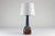 Danish Modern Blue and Brown Ceramic Table Lamp model 940 by E. Johansen for Søholm, 1960s. Mid-Century Modern Danish blue...