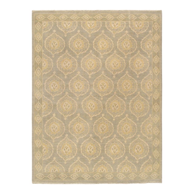 Ottoman Lamb's Wool S. Green Area Rug- 8' 1" X 9'11" For Sale