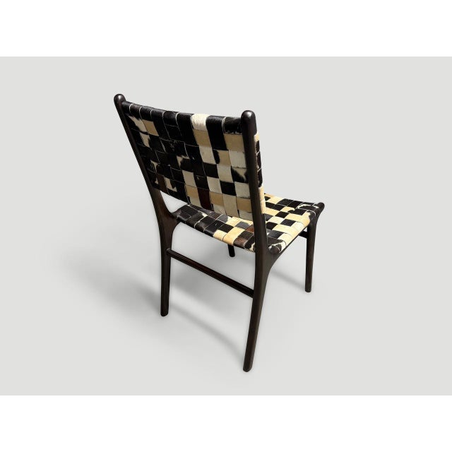 Andrianna Shamaris Premium Double-Backed Cowhide Chair For Sale - Image 4 of 6