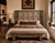Indian King Size Headboard Constructed From an Antique Door and Pillars, the door c. 1900 from Rajasthan. With the teak...