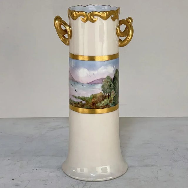 Antique Hand-Painted Vase From Bavaria For Sale In Dallas - Image 6 of 13