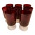 Ruby Red Footed French Wine Glasses, Set/8 For Sale