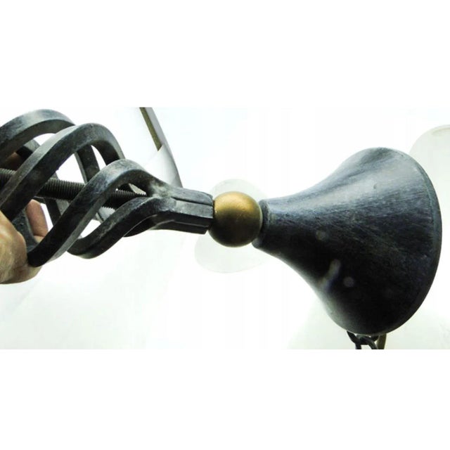 Mid-Century Chandelier, Poland, 1970s For Sale - Image 4 of 6