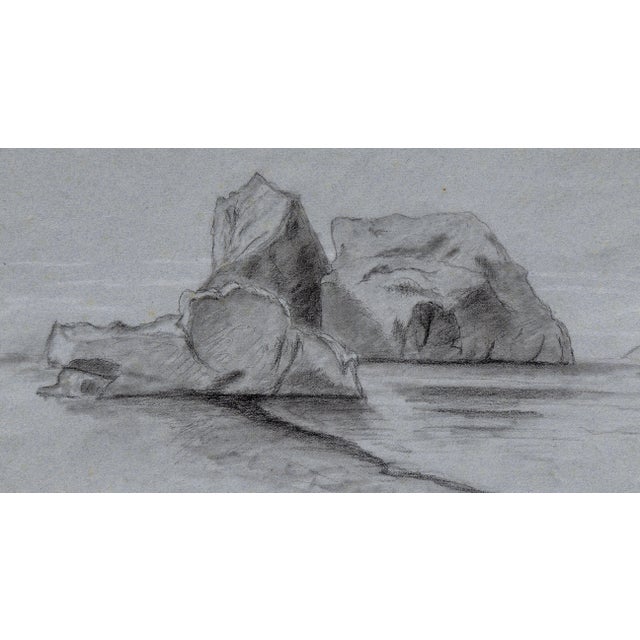 Francesco Paolo Michetti, Italian Landscape, 1800s, Pencil Drawing For Sale - Image 6 of 6