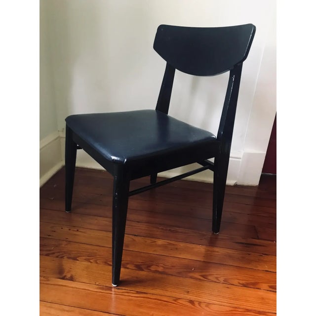 1960s Vintage Black Lacquered Danish Modern Chair For Sale - Image 11 of 11