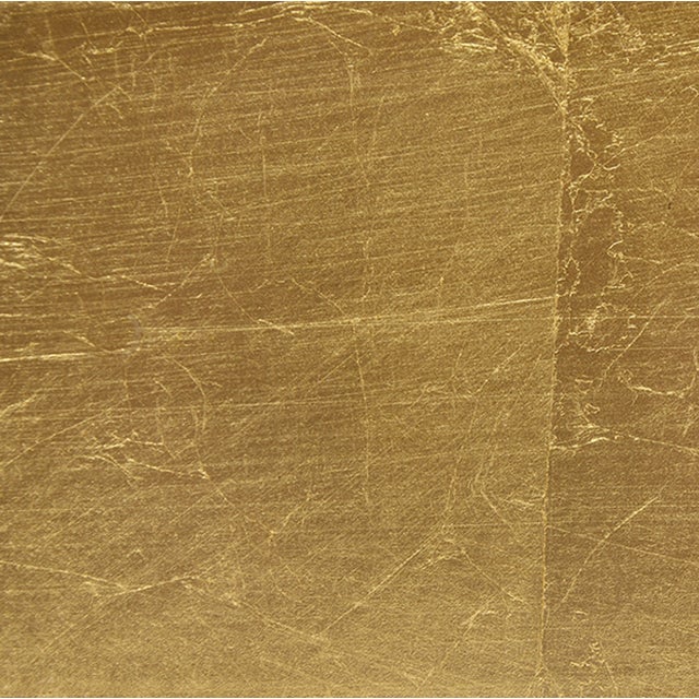 Worlds Away Matthew Izzo Home Rita Gold Leaf Wall Mirror For Sale - Image 4 of 6