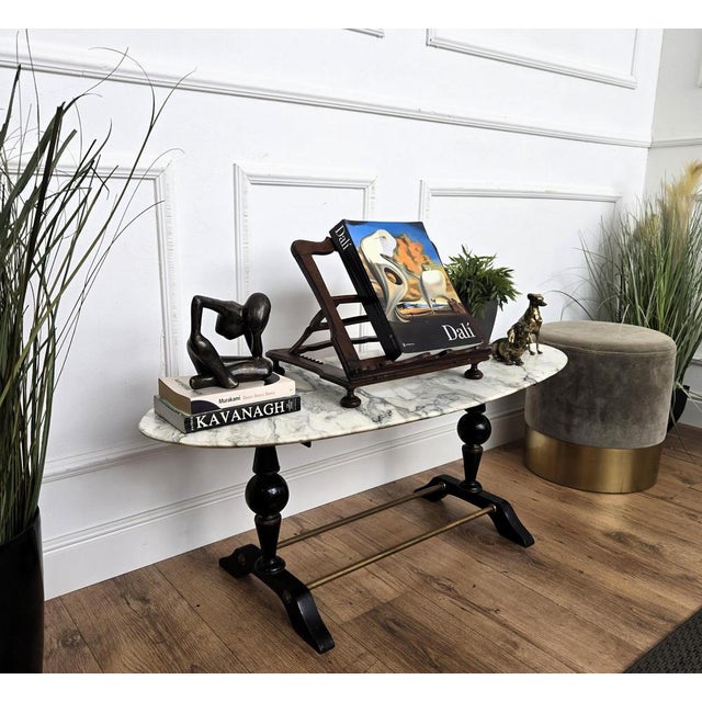 Italian Decorated Adjustable Lectern Bookstand in Carved Wood, 1960s For Sale - Image 3 of 9