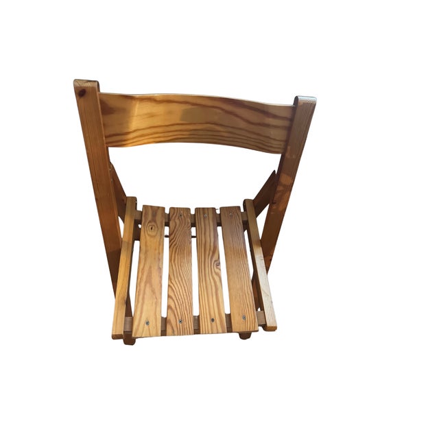 1970s Mid-Century Scandinavian Pine Folding Chairs, 1970, Set of 2 For Sale - Image 5 of 6