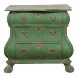 Dutch Painted Bombe Commode For Sale