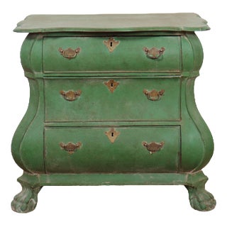 Dutch Painted Bombe Commode For Sale