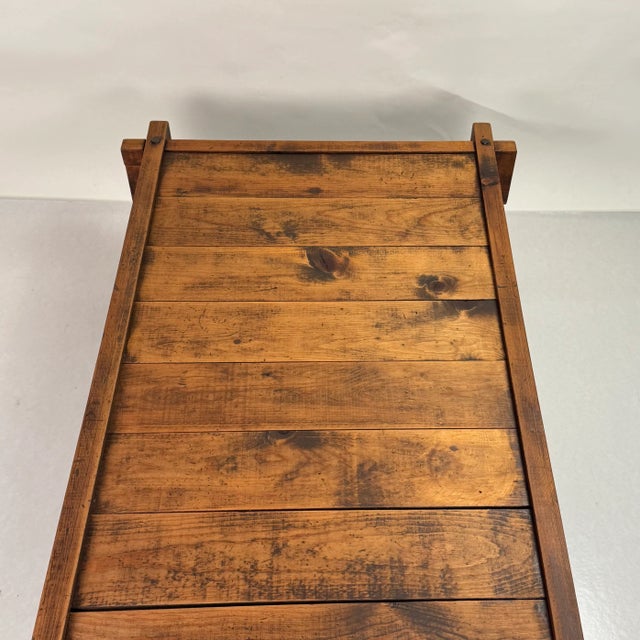 Wood Brutalist Knotted Pine Low Coffee Table For Sale - Image 7 of 8