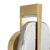 Zelda Brass & Smoke Glass Wall Sconce For Sale - Image 4 of 4