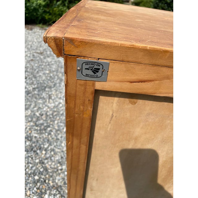 Vintage Rustic Pine Bedside Table Chairish