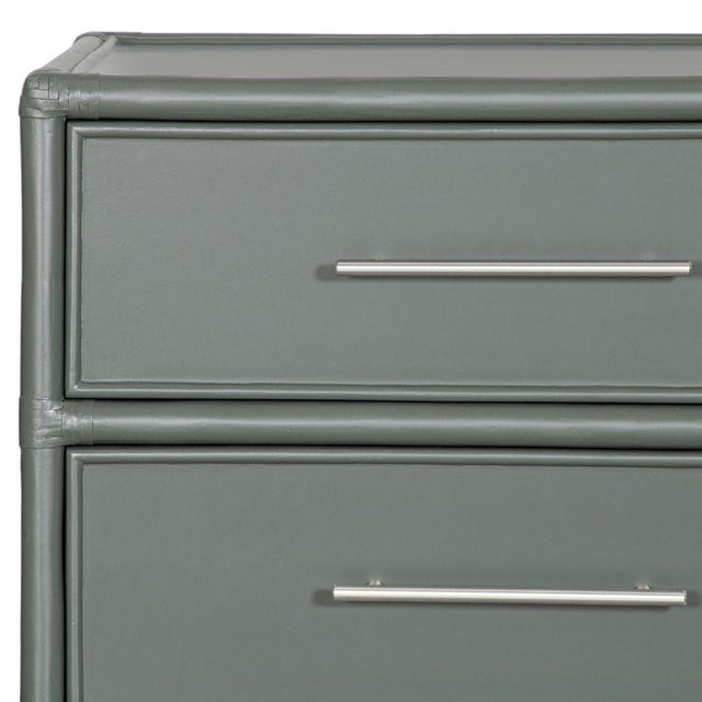 David Francis Verona Two-Drawer Nightstand, Evergreen For Sale - Image 4 of 4