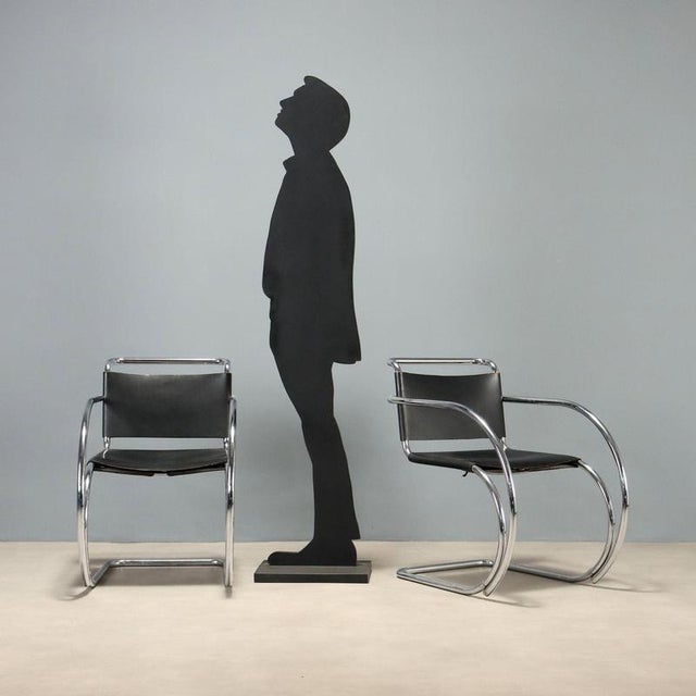 The 'MR 20' cantilever armchairs, designed by Ludwig Mies van der Rohe in 1927, represent an iconic example of Bauhaus...