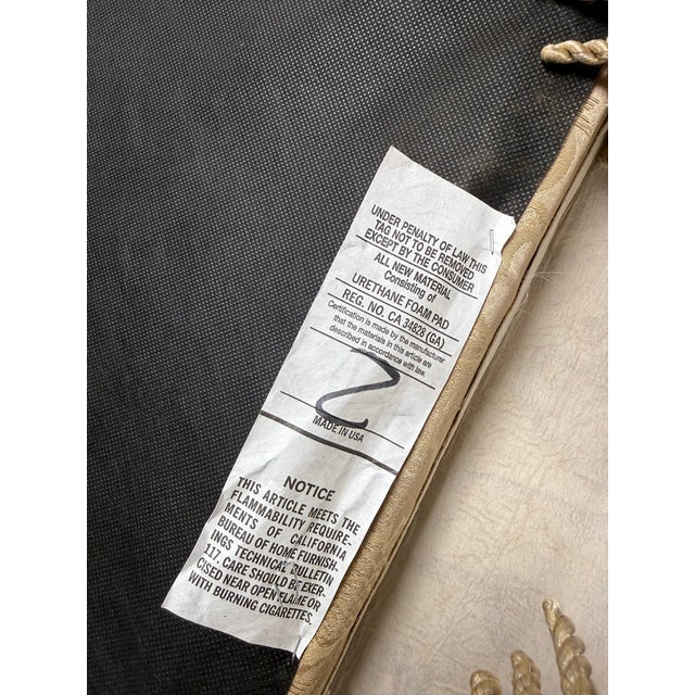 Late 20th Century Upholstered Skirted Parsons Chairs - A Pair For Sale - Image 10 of 10