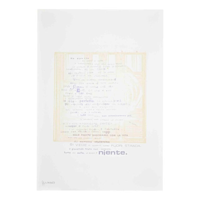 Ennio Pouchard, All for Nothing, a Handful of Nothing, 1970s, Screen Print For Sale
