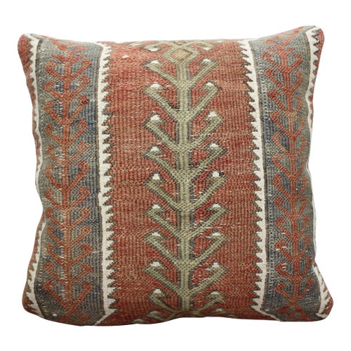 Turkish Kilim Decorative Pillow Cover 16x16