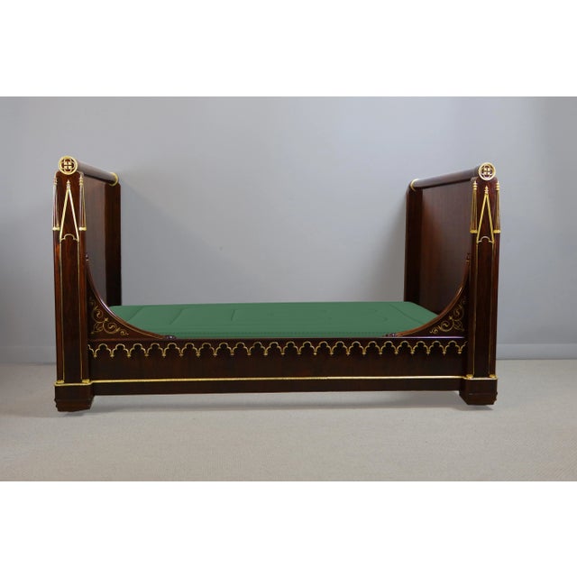 Antique Brown Wooden Sofabed For Sale - Image 13 of 13