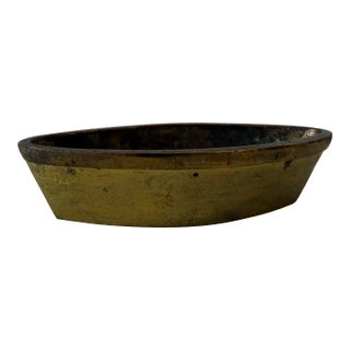 Vintage Brass Boat Ashtray or Catchall in the Style of Carl Aubock For Sale