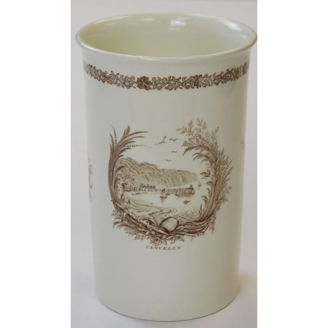 Rex Whistler Wedgwood Porcelain Vase. Devon village of Clovelly. Dimensions: 6 1/4"H