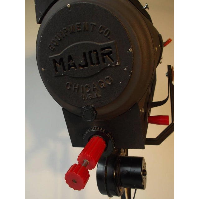 Mid 20th Century Large Old Movie Theater Stage Spotlight Lamp With Bakelite For Sale - Image 5 of 11