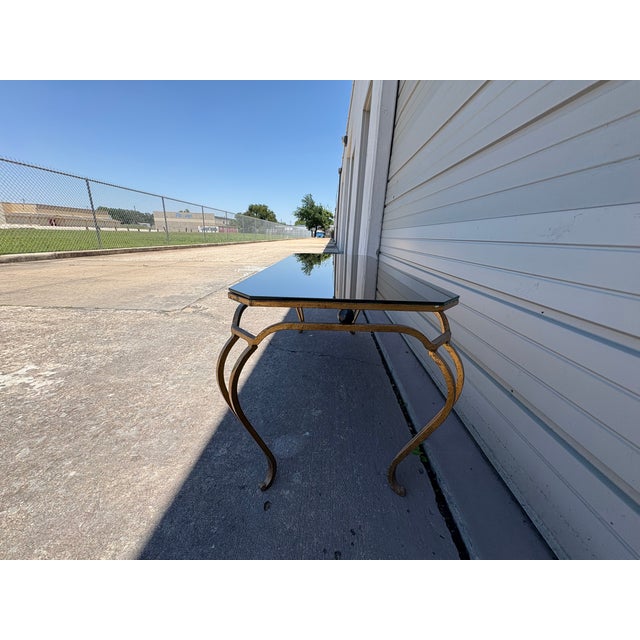 French Gilt Iron and Mirrored Cocktail Table For Sale - Image 12 of 12