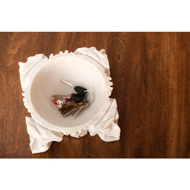 Vintage Art Deco Carrara Marble Valet Tray For Sale - Image 9 of 12