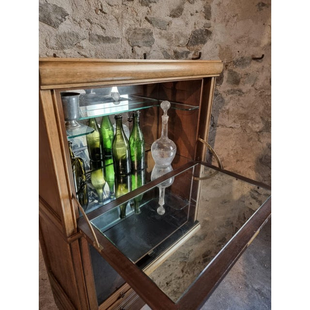 Vintage Modular Mahogany Bar Cabinet in the style of Globe Wernicke, 1960s For Sale - Image 9 of 18