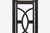 An elegant Belgian Art Deco umbrella stand from the 1920s, featuring a geometric openwork design in black‑painted metal...