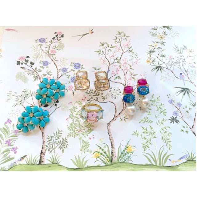 Christina Addison 18kt Yellow Gold Sand Dollar Earring With Citrine and Diamonds - a Pair For Sale - Image 12 of 12