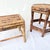 Burnt Tortoise Shell Finished Bamboo Accent Tables - Set of 2 For Sale In West Palm - Image 6 of 9