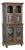 Antique Indian Painted Teakwood Bookcase/Armoire For Sale
