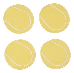 Tennis Ball Linen Cocktail Napkins - Set of 4