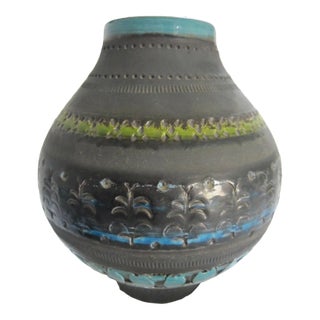 Mid Century Art Pottery Vase, Signed and Numbered For Sale