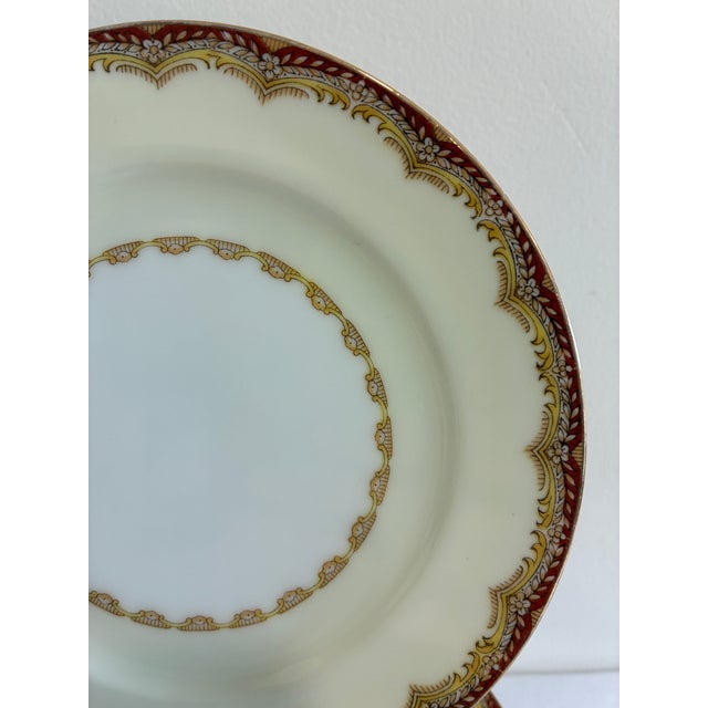 Vintage Meito “Celestine” Rust and Gold Bread Plates, Set of 12 For Sale - Image 4 of 11