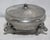 Metal Rare 1930s Starburst Pink Depression Glass Divided Dish, Aluminum, Lidded Carrier For Sale - Image 7 of 9