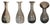 Murano Mezza Filigrana Art Glass White and White and Black Pin Stripe Swirl Vases- Set of 3 For Sale - Image 16 of 18
