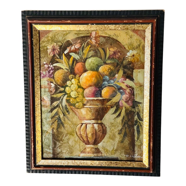 1960s Barock Revival Oil on Canvas Still Life Painting Signed Framed For Sale