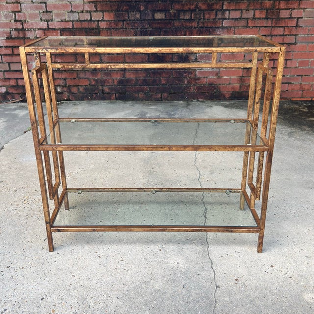 Vintage Maison Jansen Style Hollywood Regency Bespoke Hand Gilt Etergeres Bookcase-Newly Painted For Sale - Image 10 of 12