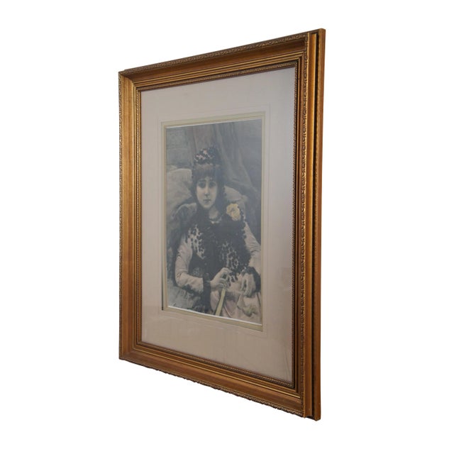 American Alfredo Perea Antique Esperando El Carruaje Waiting for Carriage Engraving 31" For Sale - Image 3 of 11