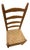 Danish Mid-Century Modern-Ladder-Back Dining Chair W/ Herringbone Woven Ratan Seat For Sale